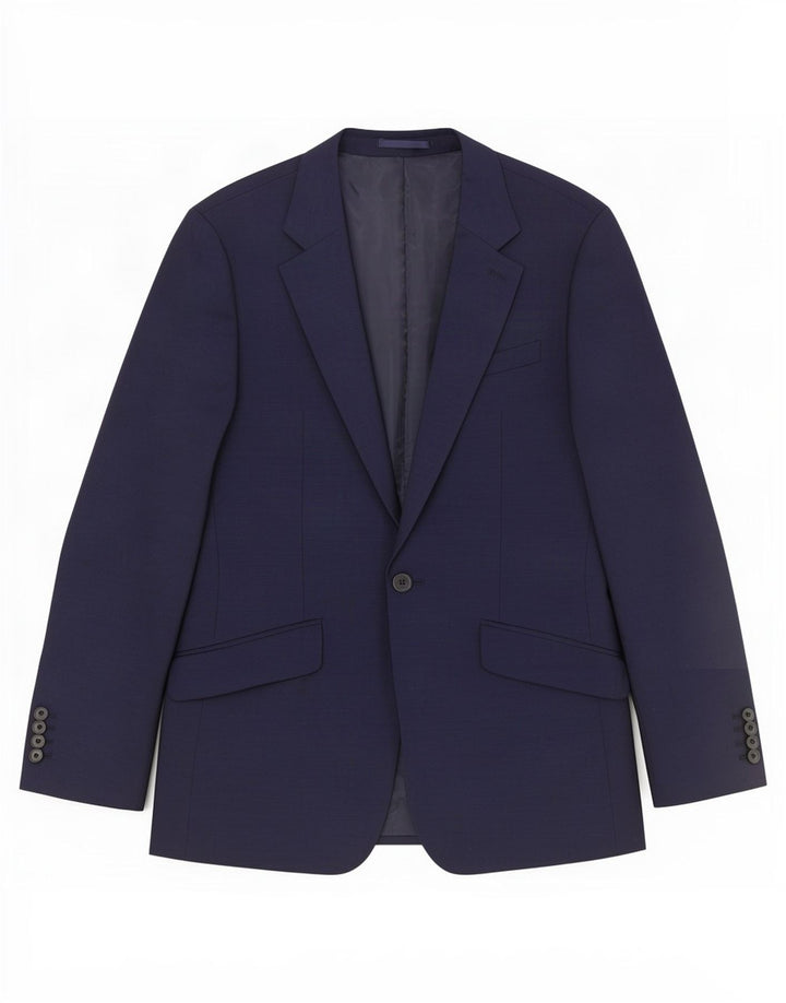 Jaqueta blazer masculina Reiss com 1 botão Reino Unido 36 pequena lã azul marinho