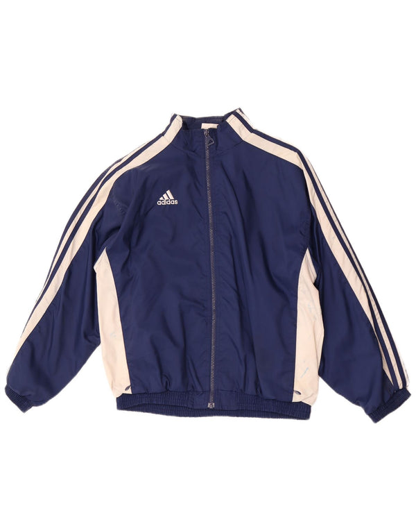 Jaqueta Adidas Meninos Treino Top 14-15 Anos Grande Azul Marinho Colorblock