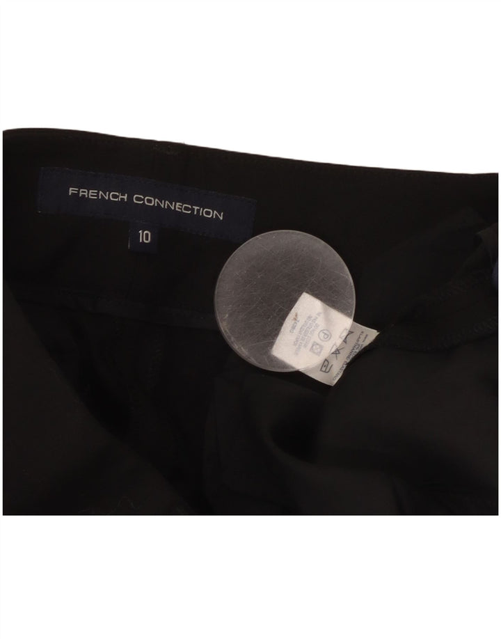 Calça feminina French Connection Pegged Suit UK 10 pequena W32 L32 preta