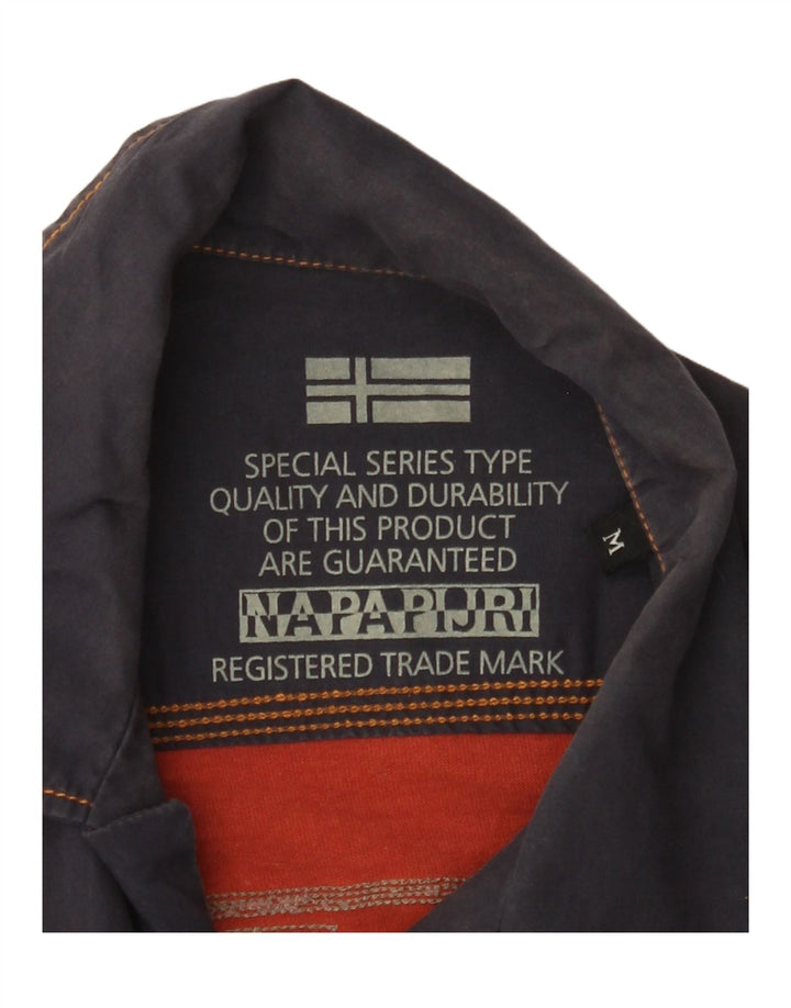 Camisa masculina gráfica NAPAPIJRI de manga curta média azul marinho floral