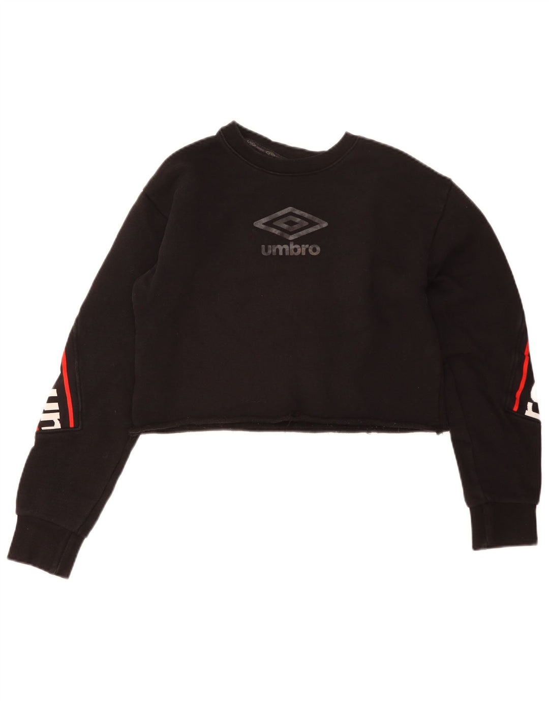 Moletom feminino Umbro Crop Graphic Jumper UK 14 Médio Preto