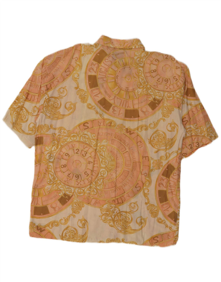 Imperial Camisa masculina gráfica de manga curta XL Bege