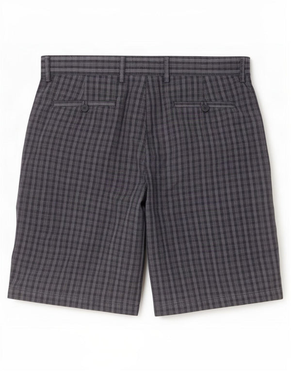 Shorts masculino Marks & Spencer Blue Harbor Chino W36 grande algodão xadrez marinho