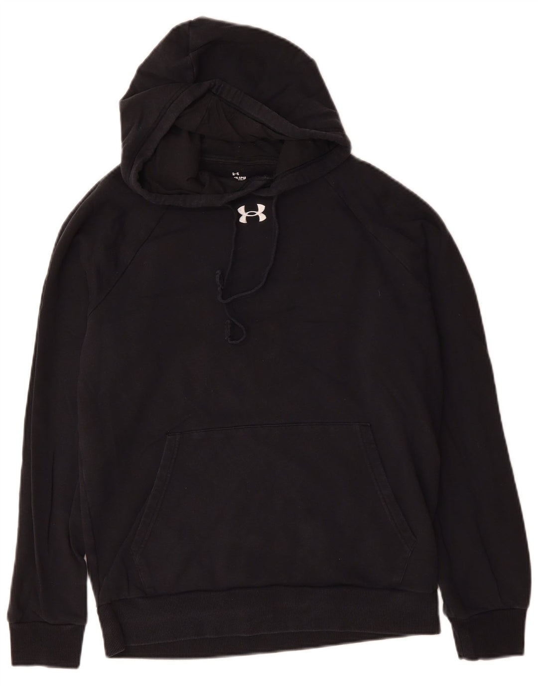 Under Armour Masculino moletom com capuz pequeno algodão preto