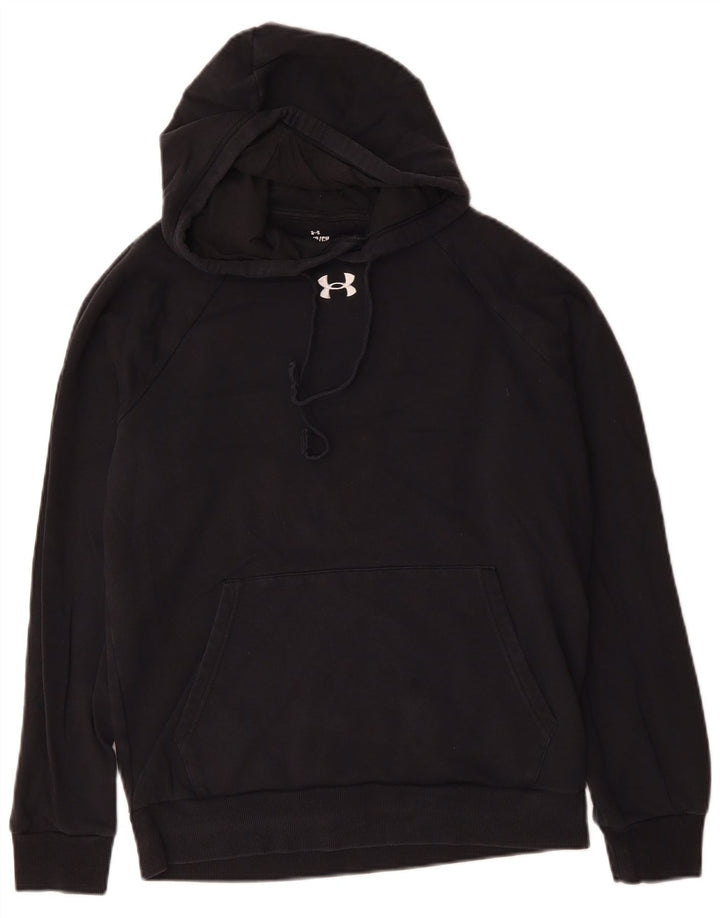 Under Armour Masculino moletom com capuz pequeno algodão preto