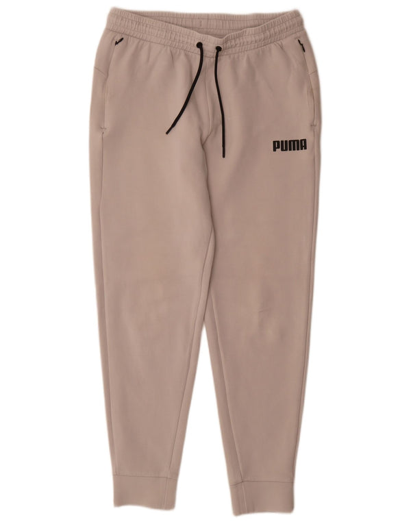 Calça de treino feminina Puma Joggers UK 14 algodão bege médio