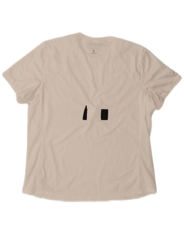 Camiseta masculina New Balance Top XL branco colorblock poliéster