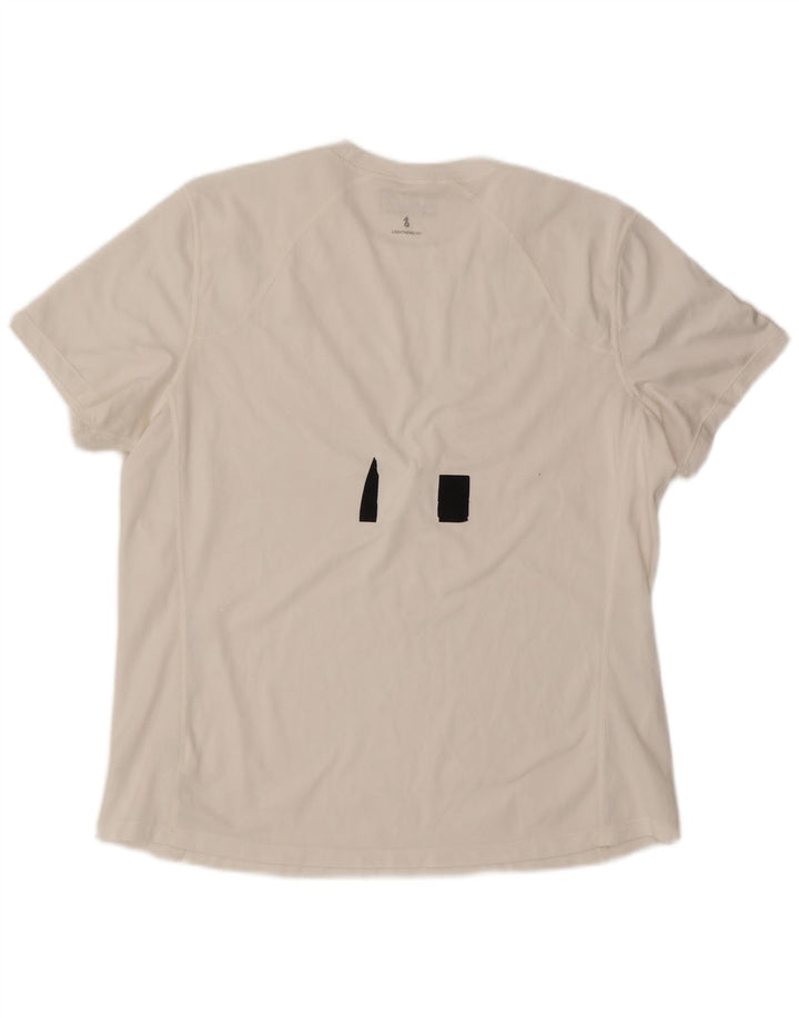 Camiseta masculina New Balance Top XL branco colorblock poliéster