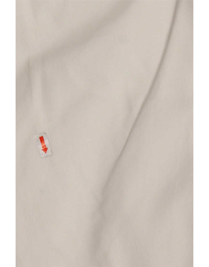 Massimo Dutti Mens Chino Shorts EU 46 XL W38 Algodão Branco