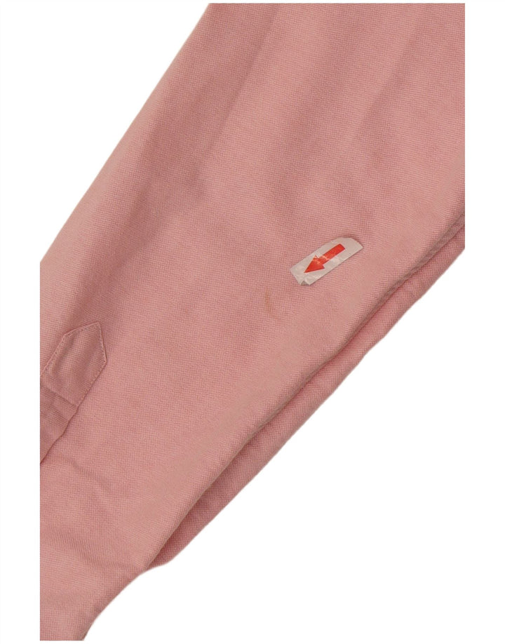 Camisa masculina Ralph Lauren de ajuste personalizado grande algodão rosa