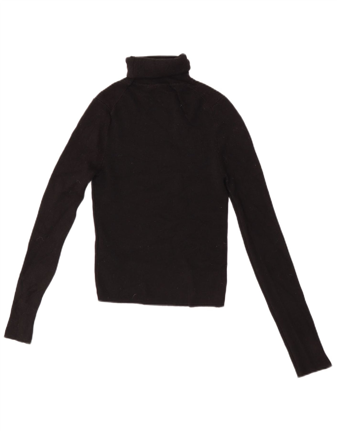 Zara Suéter feminino cropped com gola redonda Reino Unido 12 médio preto viscose