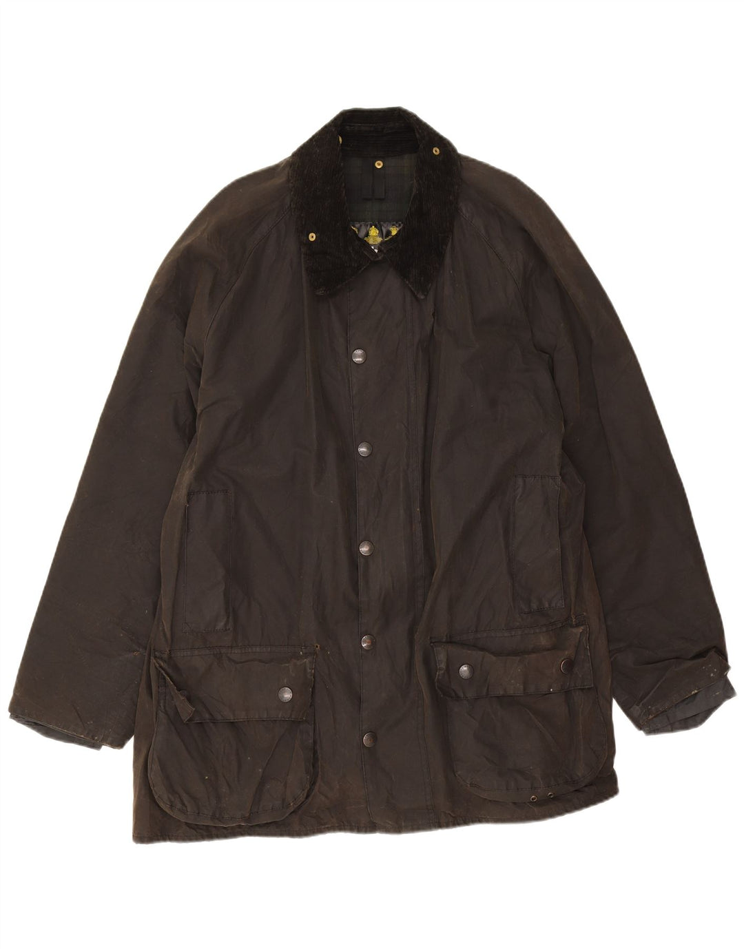 Jaqueta masculina Barbour Beaufort solta de algodão encerado UE 48 marrom médio