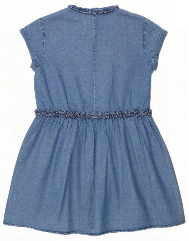 Vestido jeans feminino Zara Reino Unido 10 pequeno azul