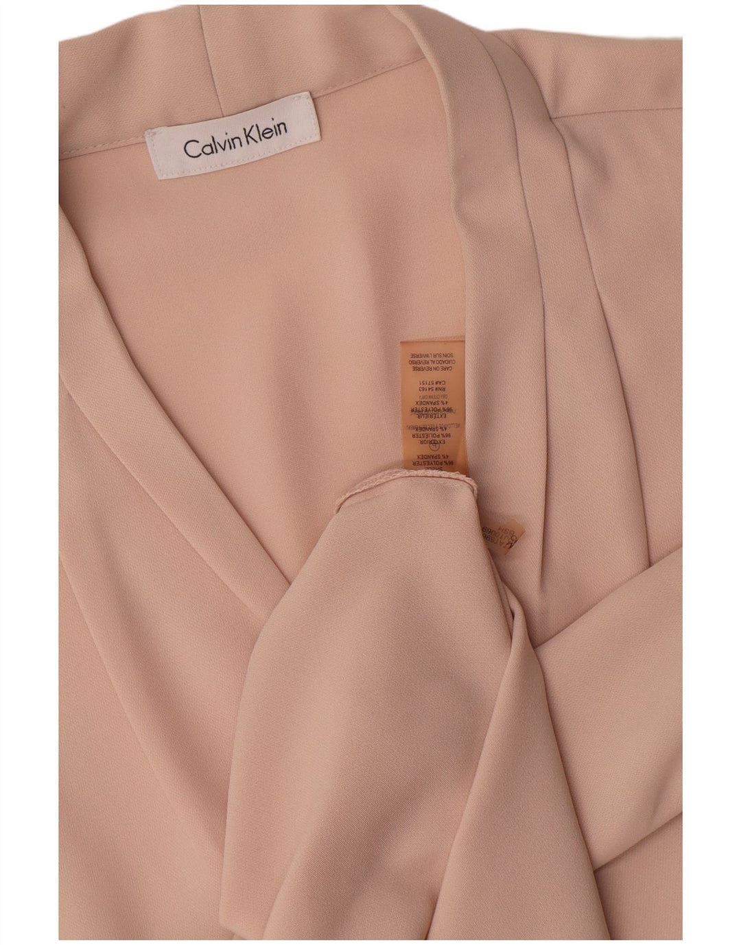 Blusa feminina sem mangas Calvin Klein, tamanho 14, grande, rosa, poliéster