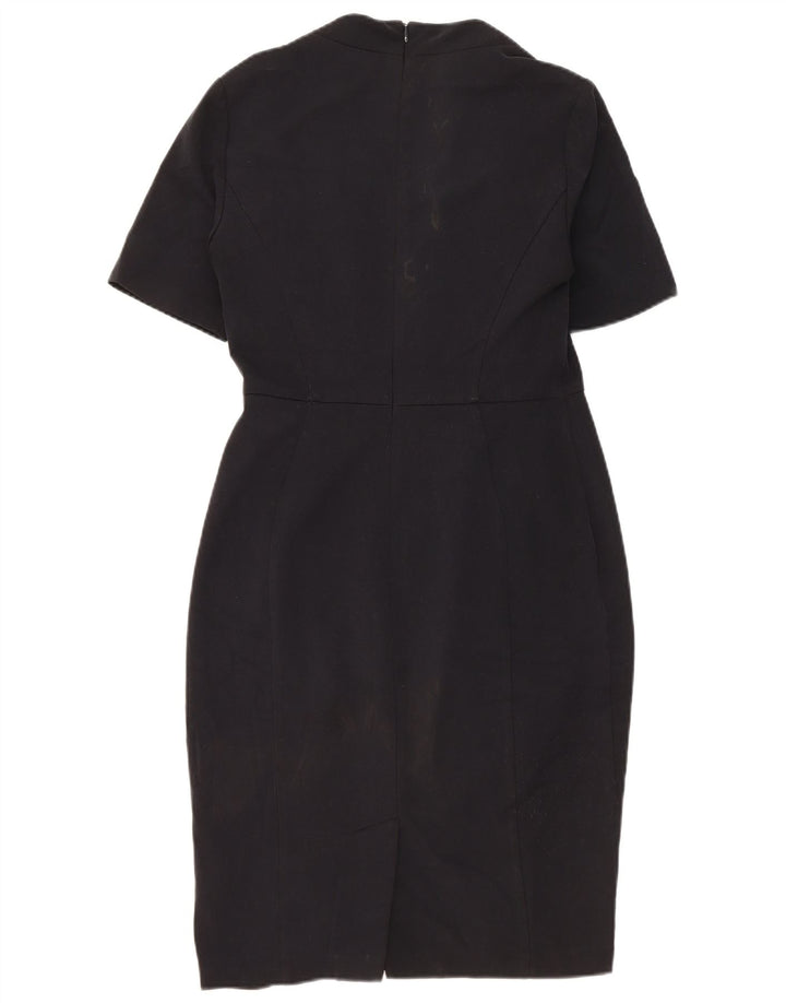 Vestido Bodycon feminino Marks & Spencer Reino Unido 10 pequeno poliéster preto