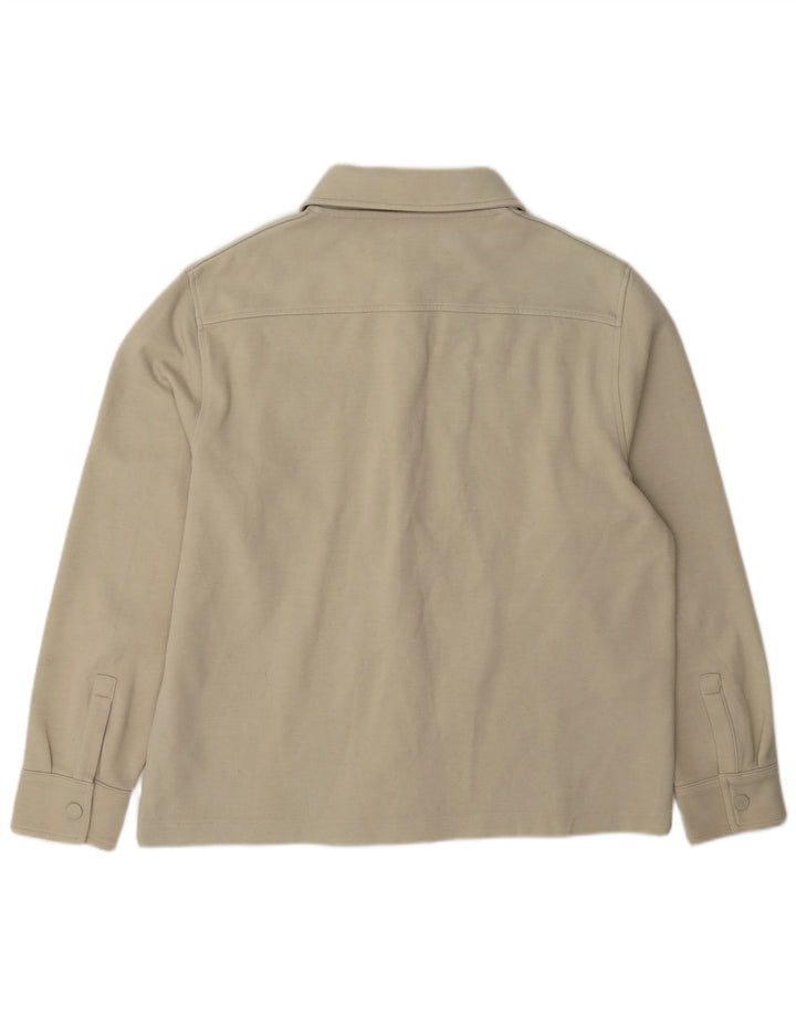 Jaqueta bomber masculina Marks & Spencer Autograph Reino Unido 40 grande poliéster bege