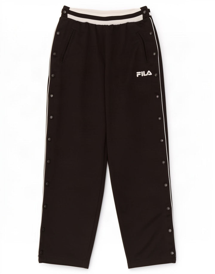 Calça de treino masculina Fila grande poliéster colorblock preto