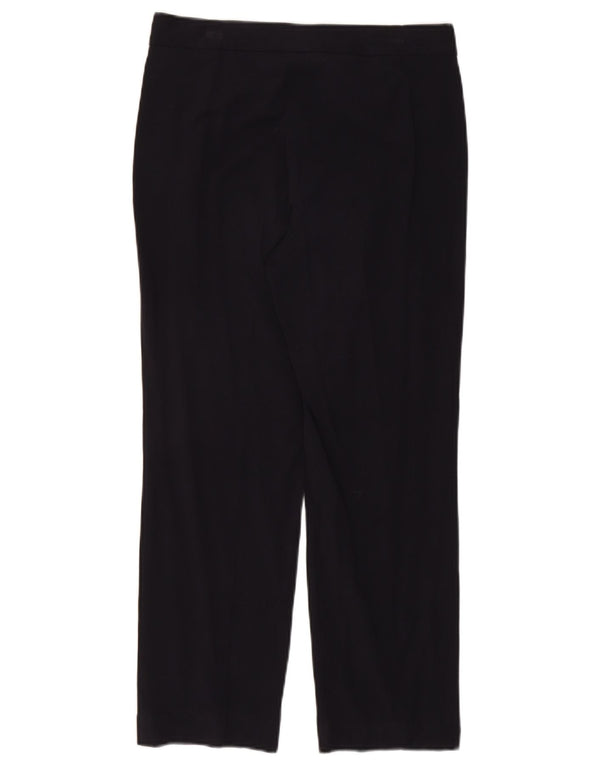 Calça casual feminina Marks & Spencer UK 10 pequena W30 L26 azul marinho