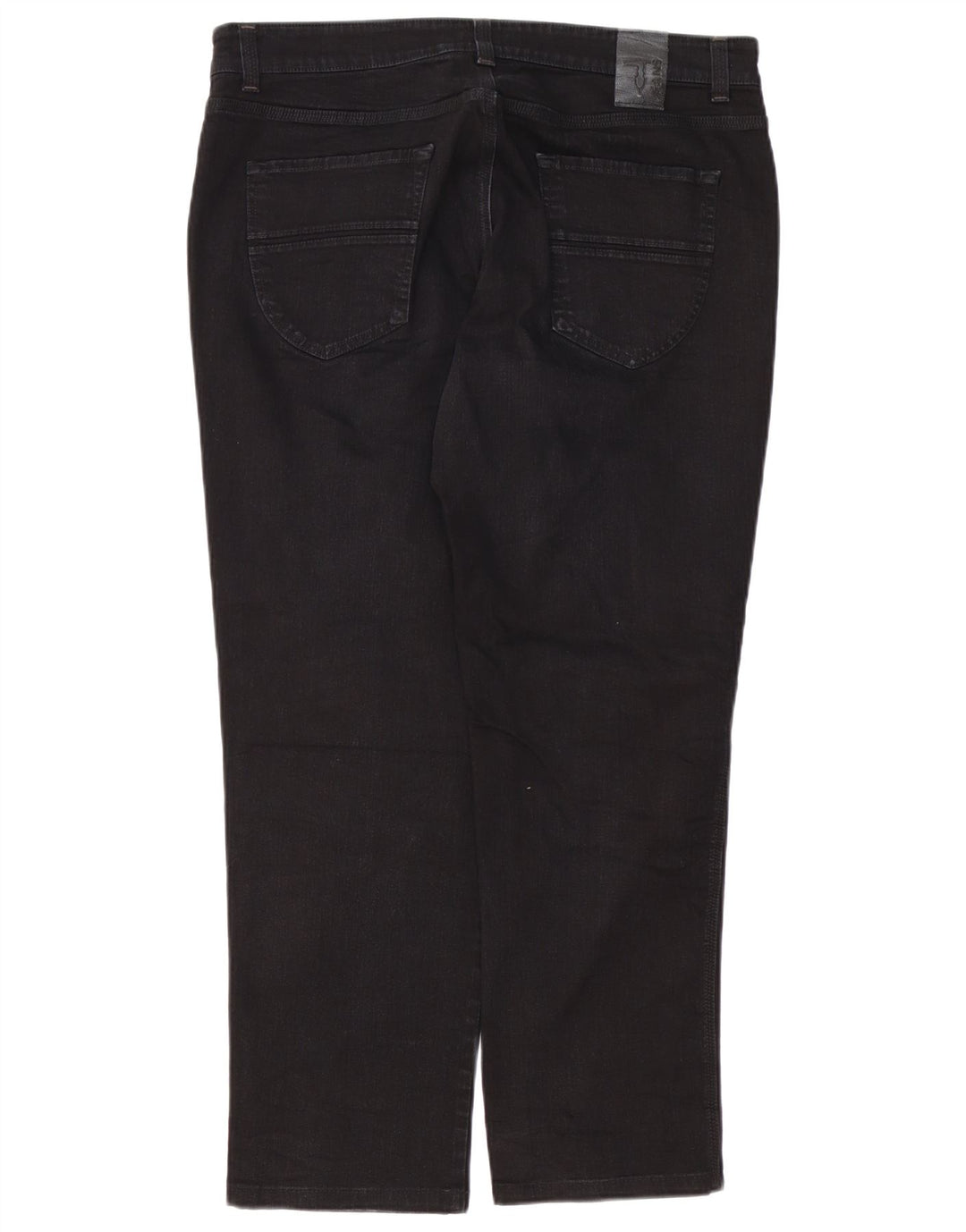 Trussardi Calça jeans reta masculina W40 L30 algodão preto