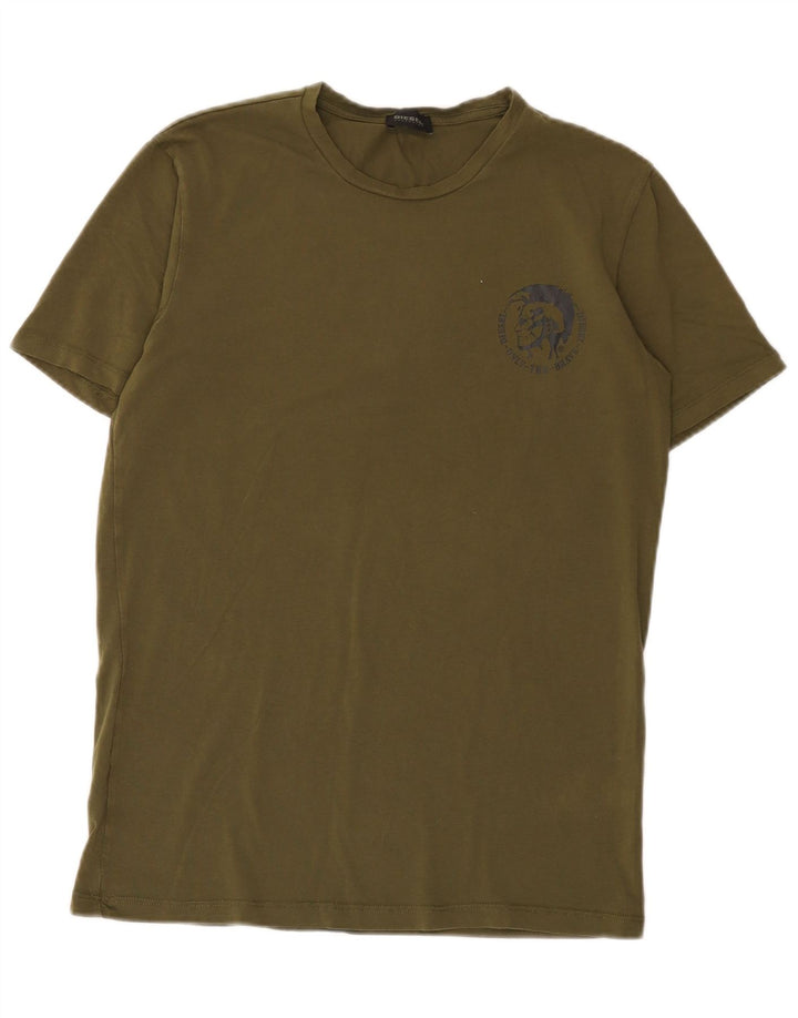 Camiseta masculina Diesel Top médio cáqui