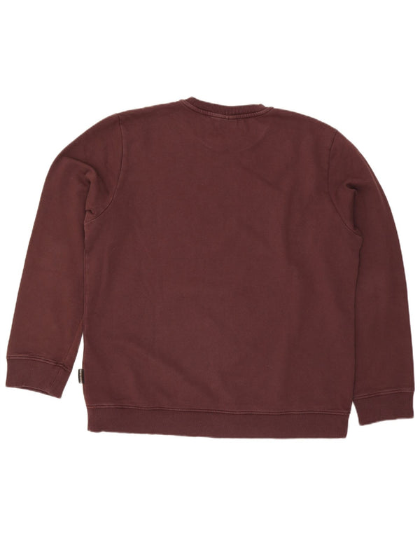 Moletom geográfico masculino Napapijri 2XL algodão marrom