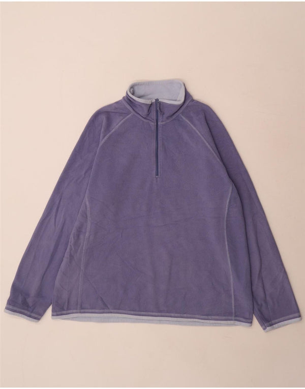 Mountain Warehouse Mulheres Zip Neck Fleece Jumper UK 20 2XL Poliéster Roxo