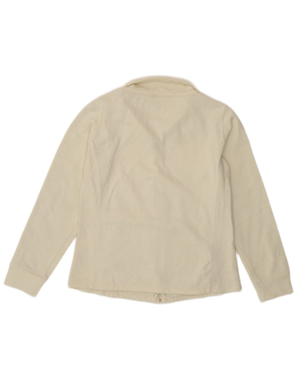 Champion Womens Tracksuit Top Jacket UK 14 Médio Off White