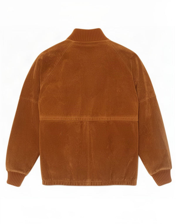 Jaqueta masculina vintage de camurça Sherpa IT 54 2XL marrom