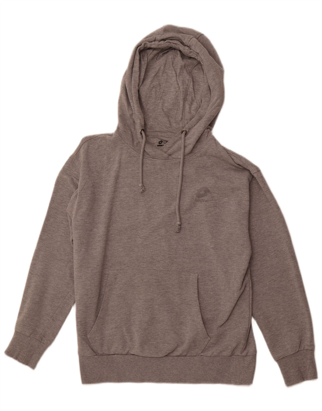 LOTTO moletom com capuz feminino UK 14 algodão cinza médio