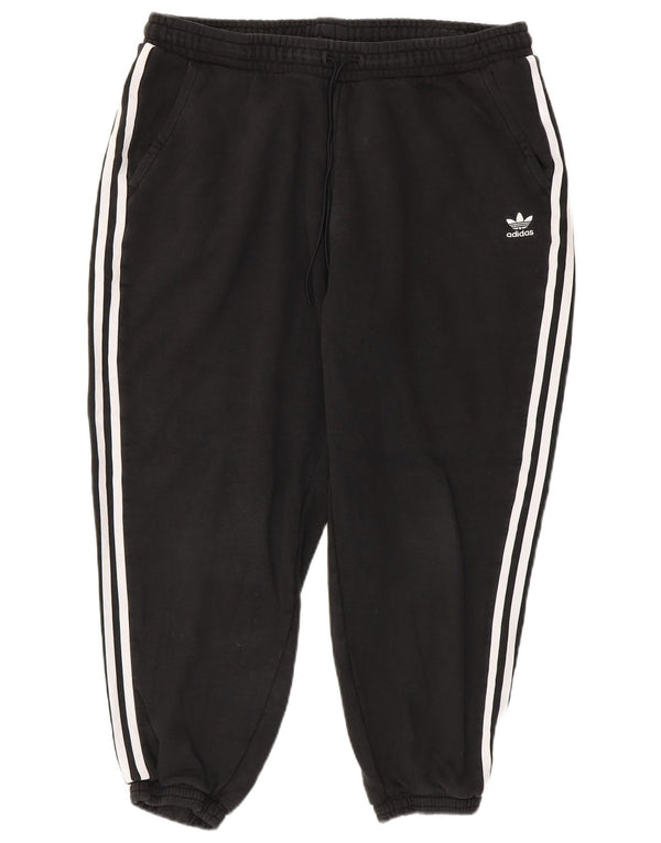 Calças de treino femininas Adidas Joggers UK 20/22 XL algodão preto