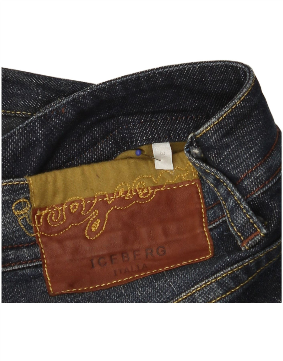 Iceberg Jeans Slim Feminino W31 L34 Azul Marinho Algodão