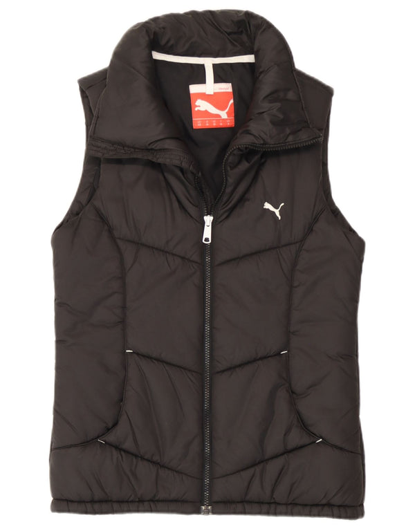 Colete acolchoado feminino Puma UK 8 pequeno preto poliamida esportivo