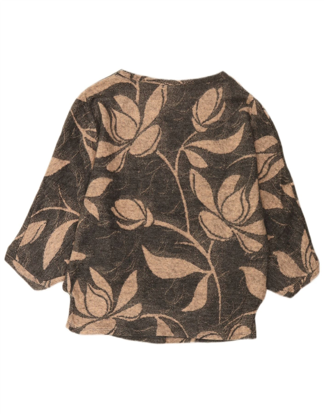 Suéter feminino Phase Eight Batwing com gola canoa UK 12 cinza médio