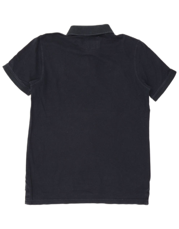 Camisa polo masculina Crew Clothing algodão azul marinho médio