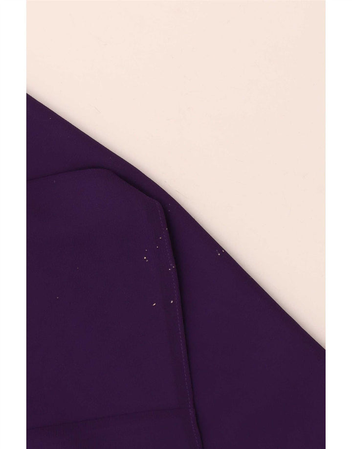 Jaqueta blazer feminina Jacques Vert com 3 botões Reino Unido 16 grande roxo poliéster
