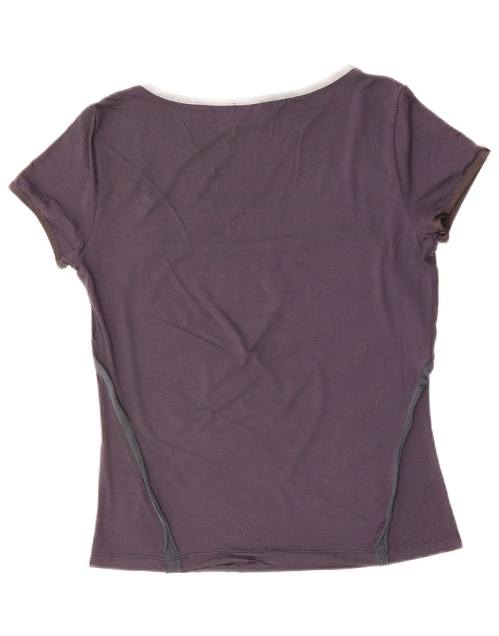 Camiseta feminina CERRUTI 1881 UK 12 médio azul marinho viscose