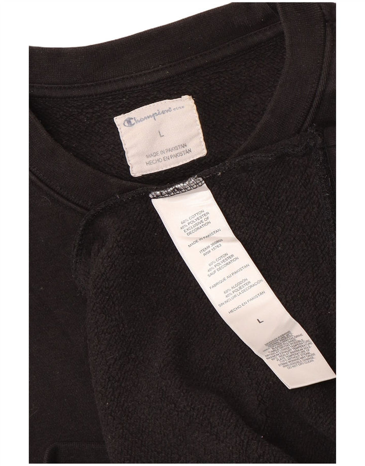 Champion moletom masculino jumper grande algodão preto