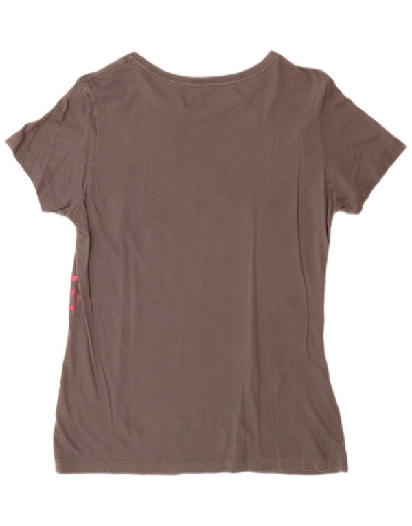 Camiseta Nike Feminina Slim Fit Graphic Top UK 14 Grande Algodão Cinza