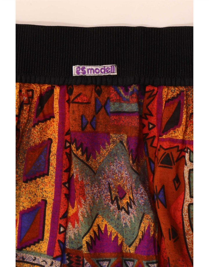 Shorts casuais femininos vintage de cintura alta W26 pequenos retalhos multicoloridos