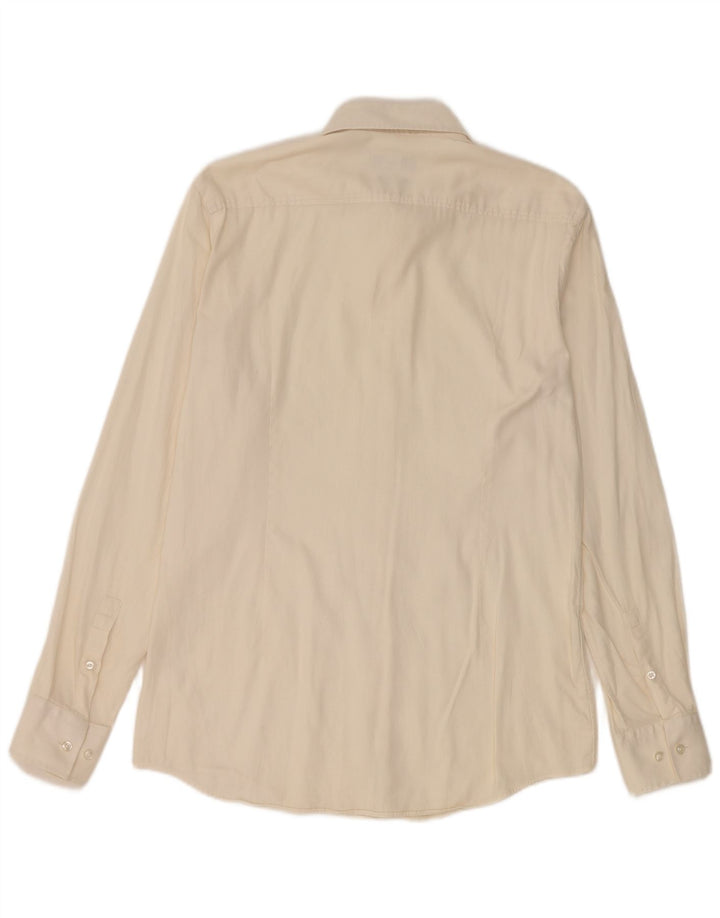 Hugo Boss Mens Slim Fit Camisa EU 40 Médio Branco