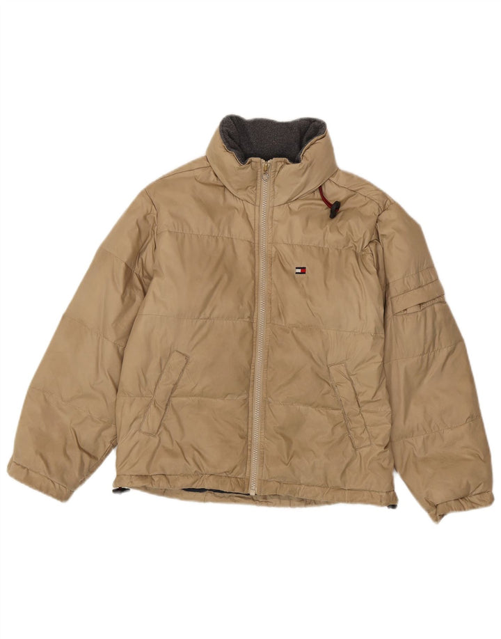 Tommy Hilfiger Jaqueta acolchoada para meninos 7-8 anos XS Bege Nylon