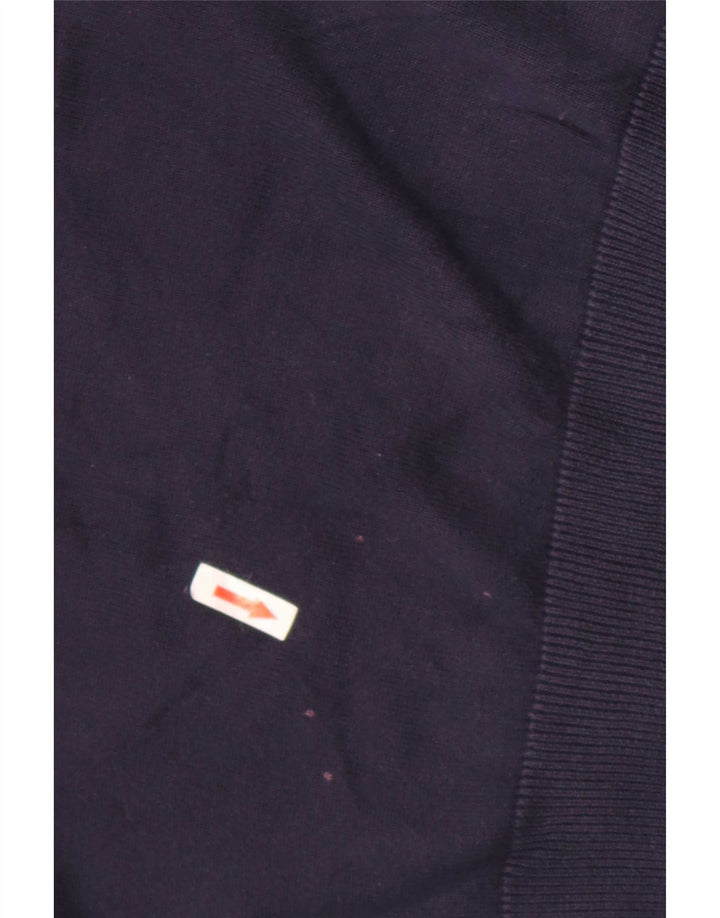 Suéter masculino Lacoste com gola redonda tamanho 5 grande algodão azul marinho