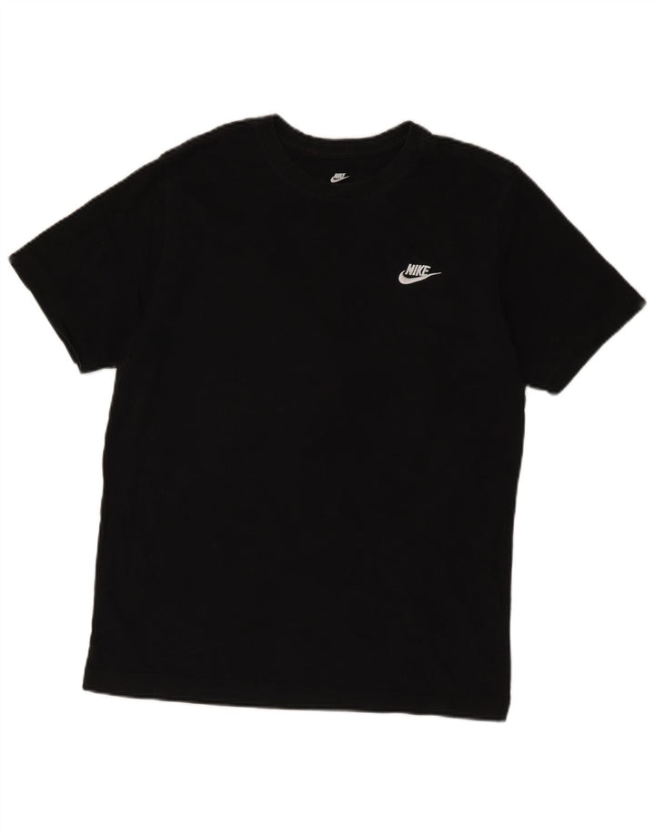 Nike Mens Camiseta Top Médio Algodão Preto