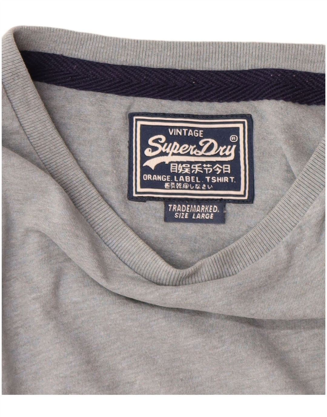 Camiseta masculina Superdry grande algodão cinza