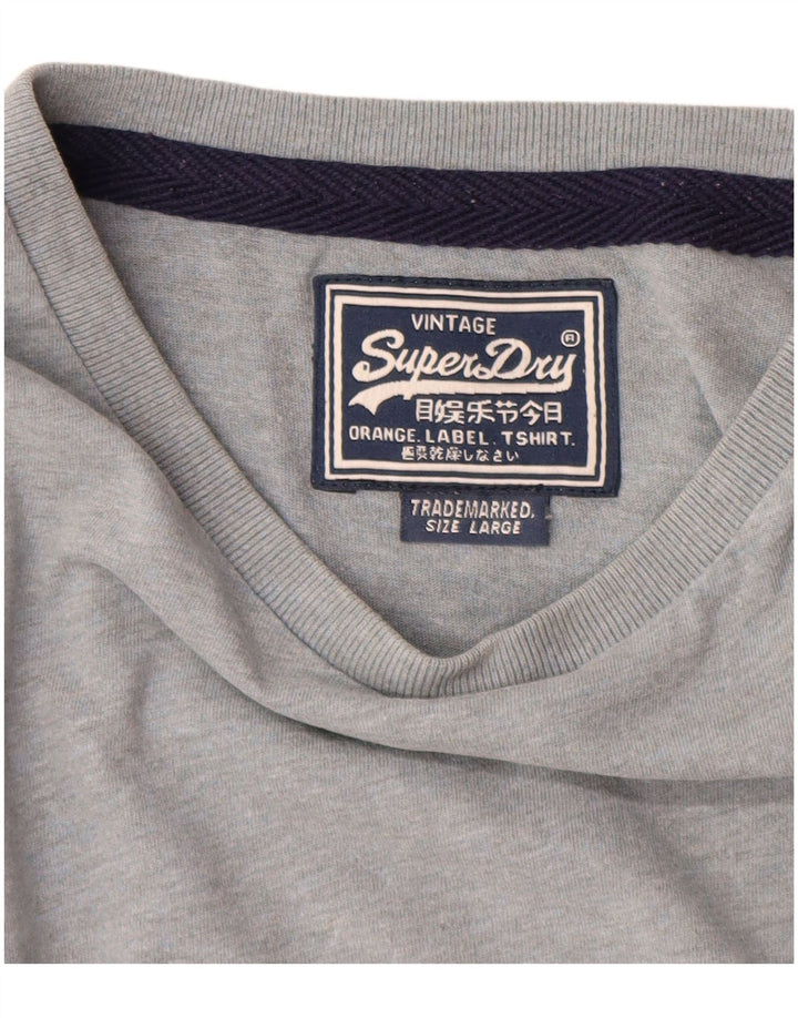 Camiseta masculina Superdry grande algodão cinza