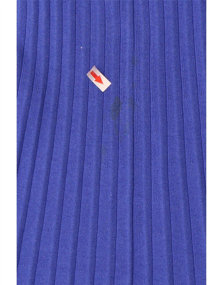 COS Vestido feminino sem mangas para barraca UK 14 algodão azul médio