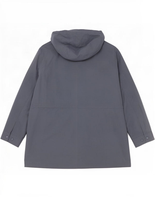 Capa de chuva feminina com capuz Marks & Spencer UK 22 3XL Algodão azul