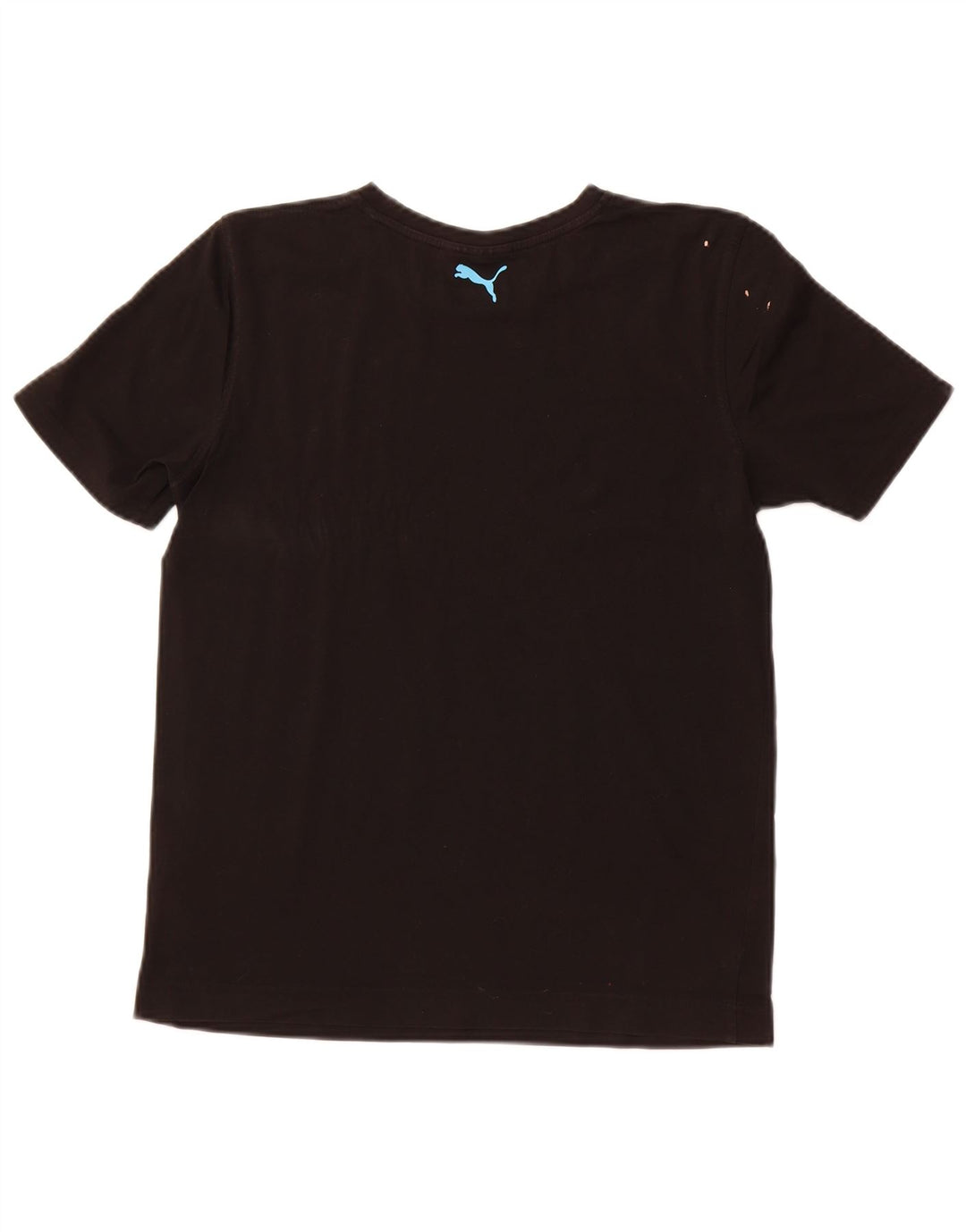 Camiseta feminina PUMA com estampa gráfica UK 10 pequena algodão preto