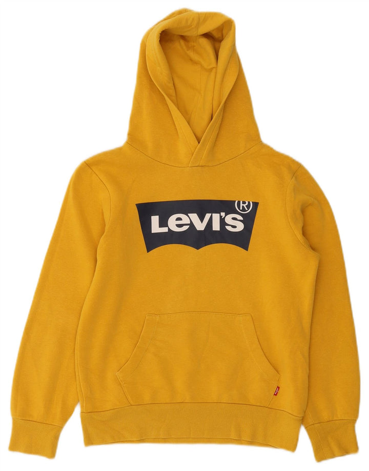Suéter gráfico com capuz Levi's Boys 9-10 anos amarelo