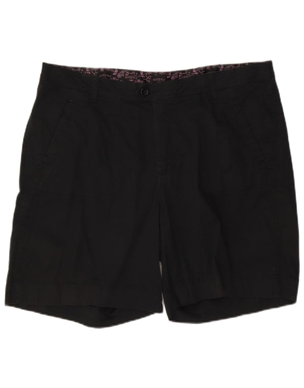 Lee Womens Riders Chino Shorts de cintura alta EUA 18 2XL W38 algodão preto